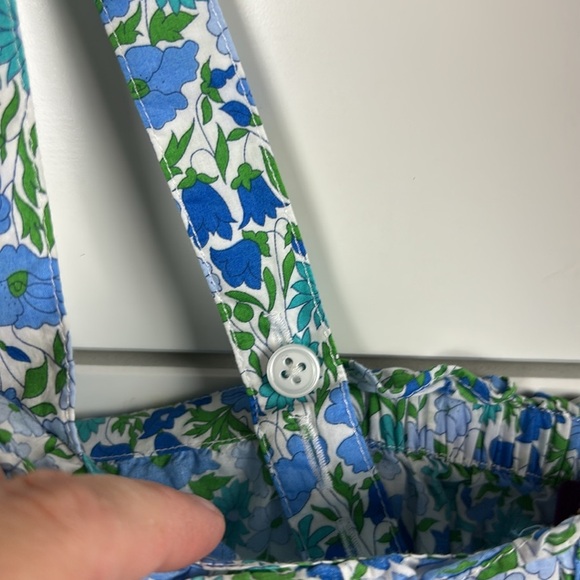 J. Crew Smocked Button Up Sleeveless Blouse in Liberty Fabric - M - Picture 4 of 9